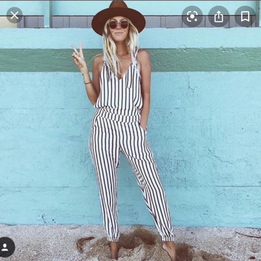 Tori Praver stripey overalls Size 1